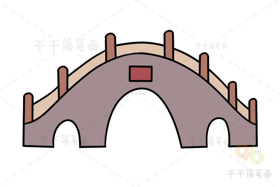苏州桥简笔画图片