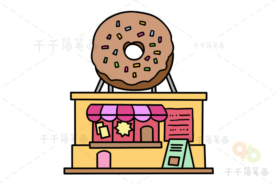 怎么画甜品店图片