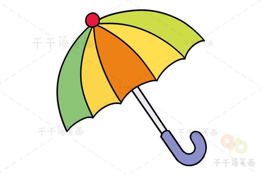 雨伞简笔画 儿童画