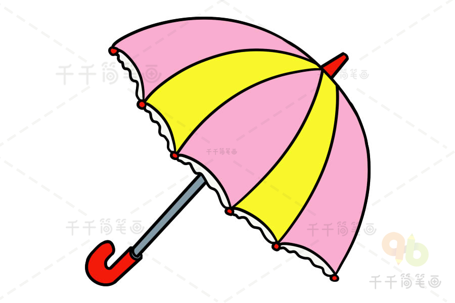 雨伞简笔画 简单漂亮