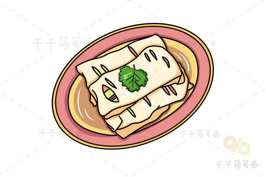 广州的美食简笔画图片