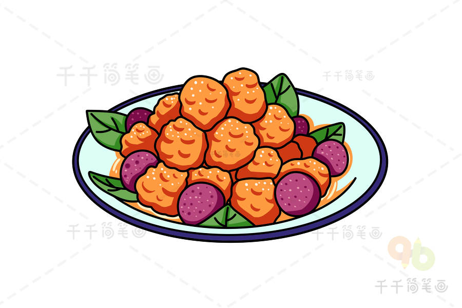 浙江的特色美食简笔画图片