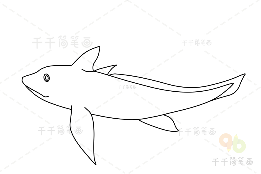 幽灵鲨简笔画图片