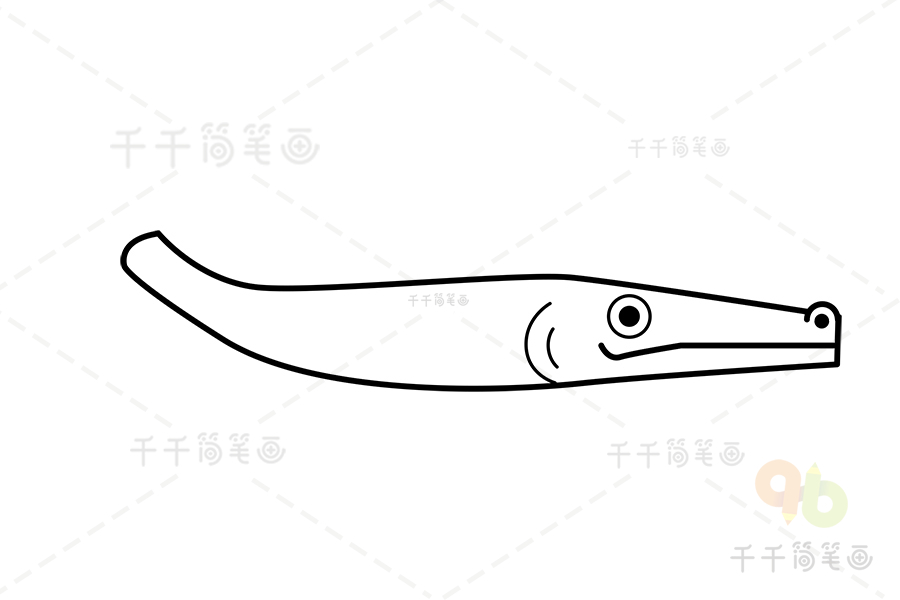 鳝鱼的简笔画法图片