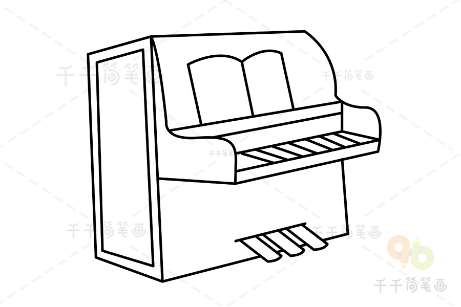 钢琴简笔画 简单卡通图片