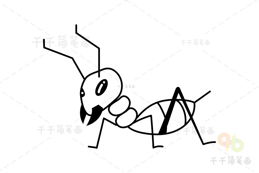 红蚂蚁简笔画分家图片