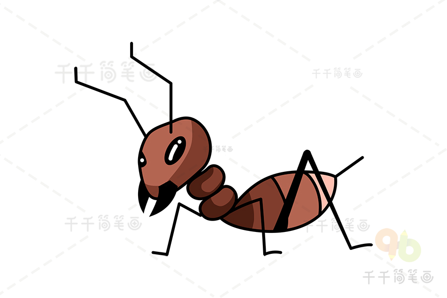 昆虫记蚂蚁简笔画图片