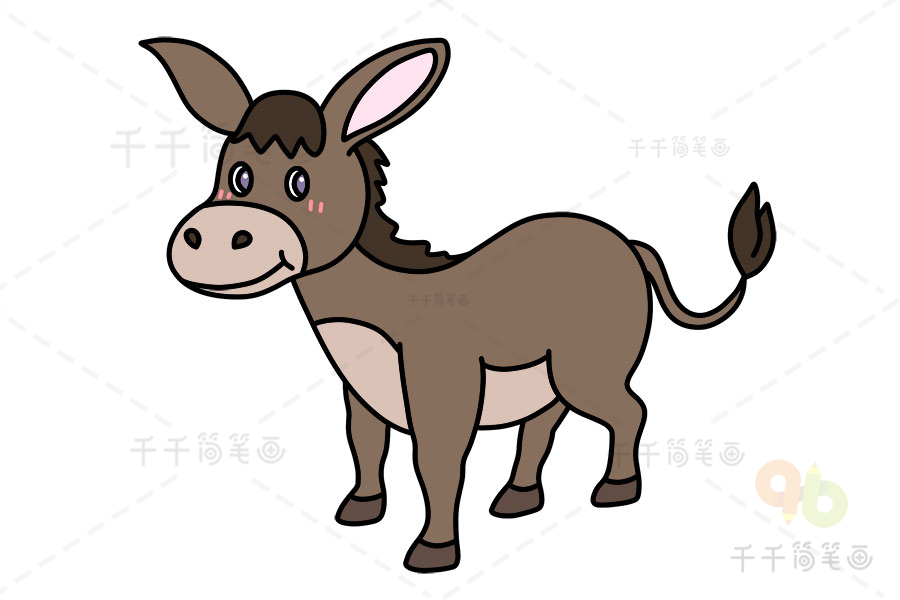 驴的尾巴怎么画简单图片