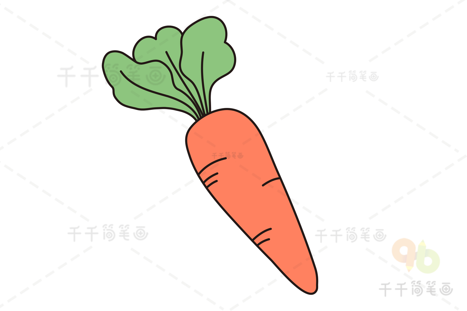 红萝卜的画法图片