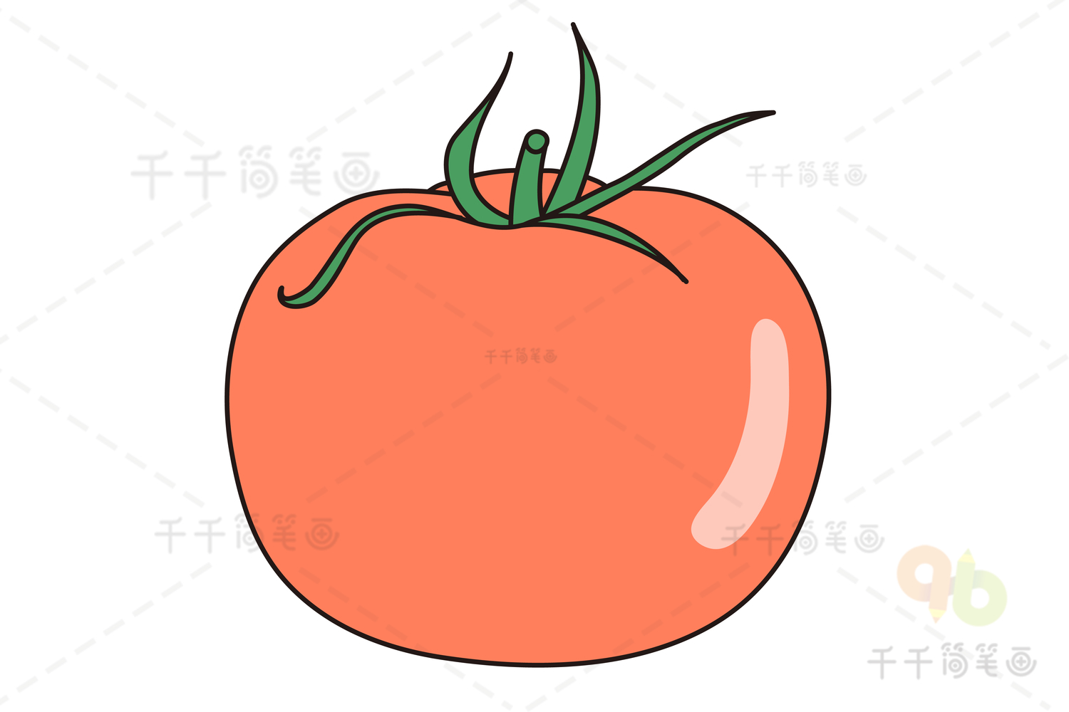 西红柿简笔画 宝宝学画画