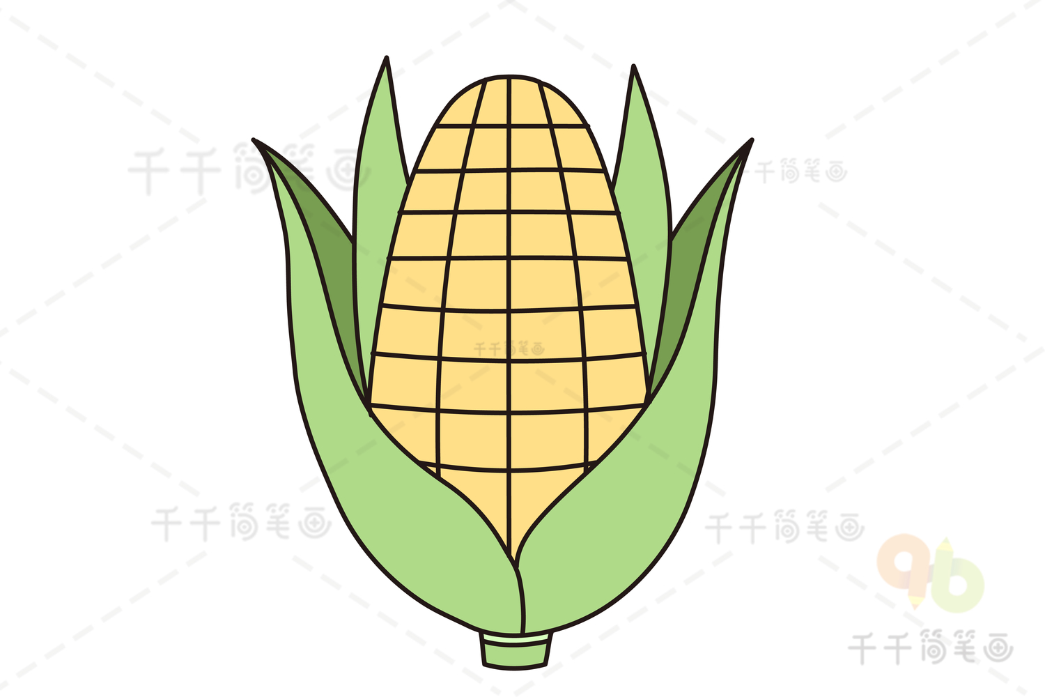 玉米简笔画简单又漂亮