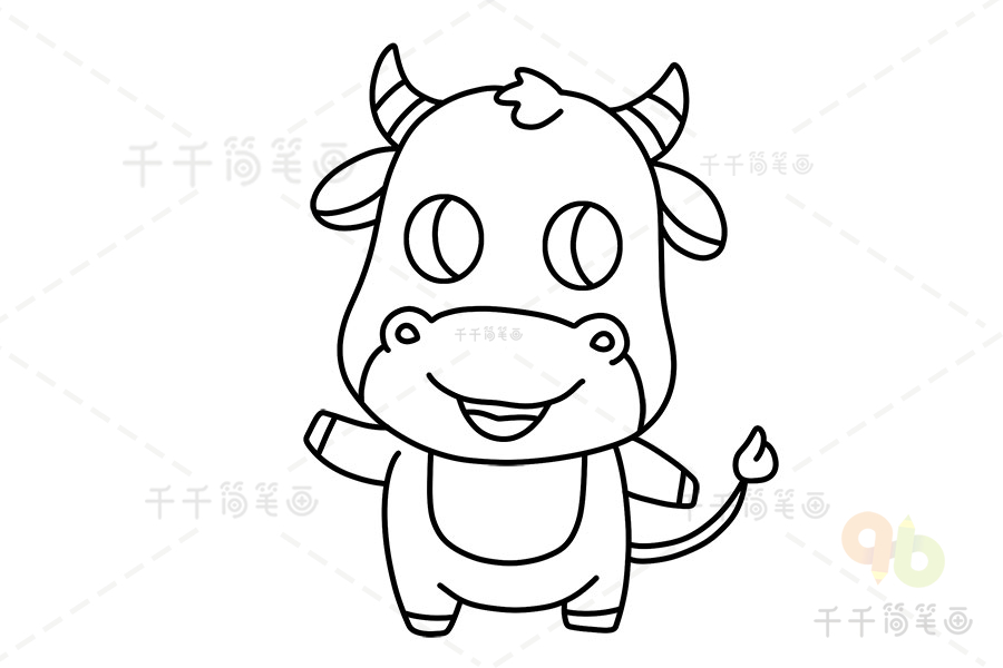 2021年春节牛简笔画图片