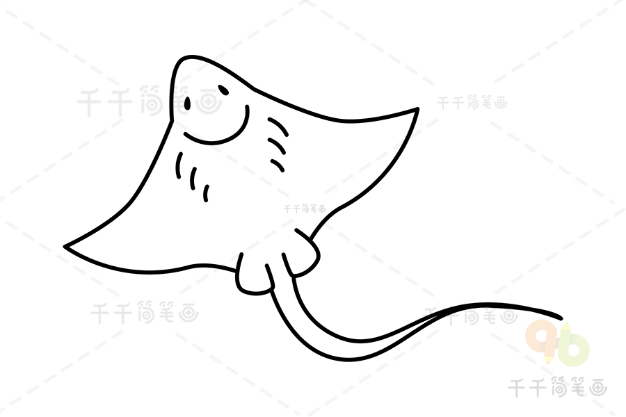 珍珠魟鱼简笔画图片