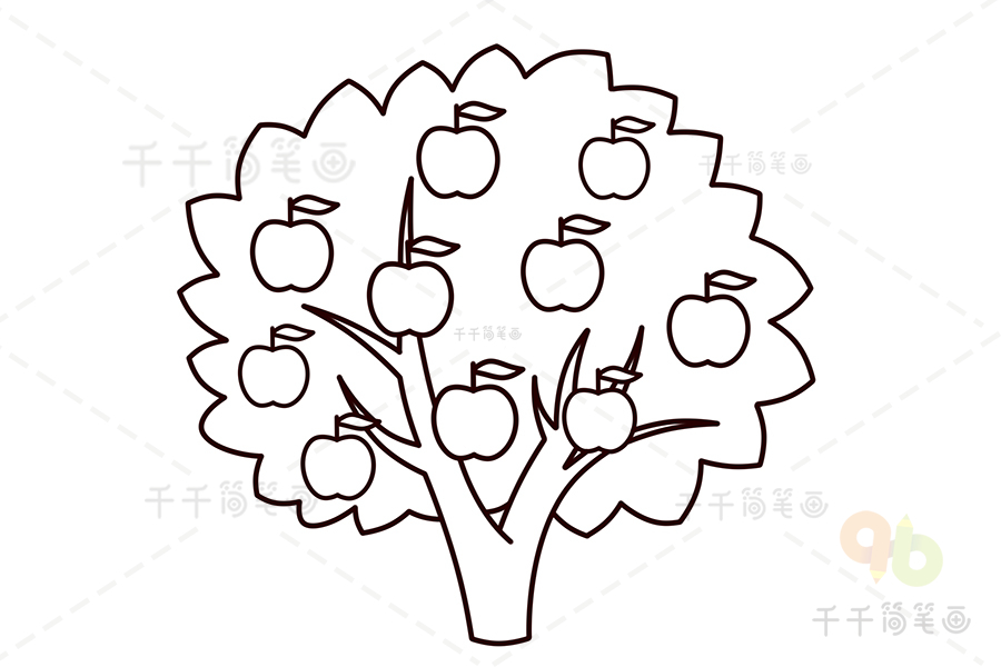 百果树简笔画图片