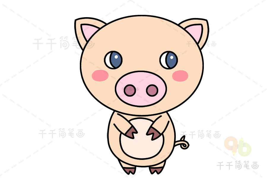 十二生肖猪简笔画