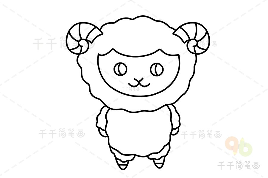 12生肖简笔画 羊图片