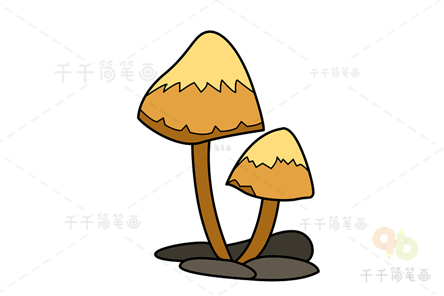 教你画蘑菇简笔画
