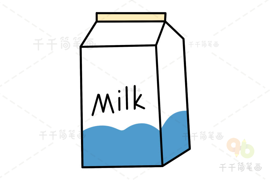 牛奶盒简笔画儿童图片