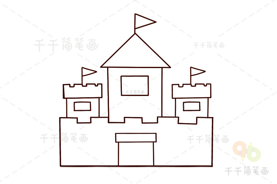 城堡涂色画图片大全 castles coloring pages