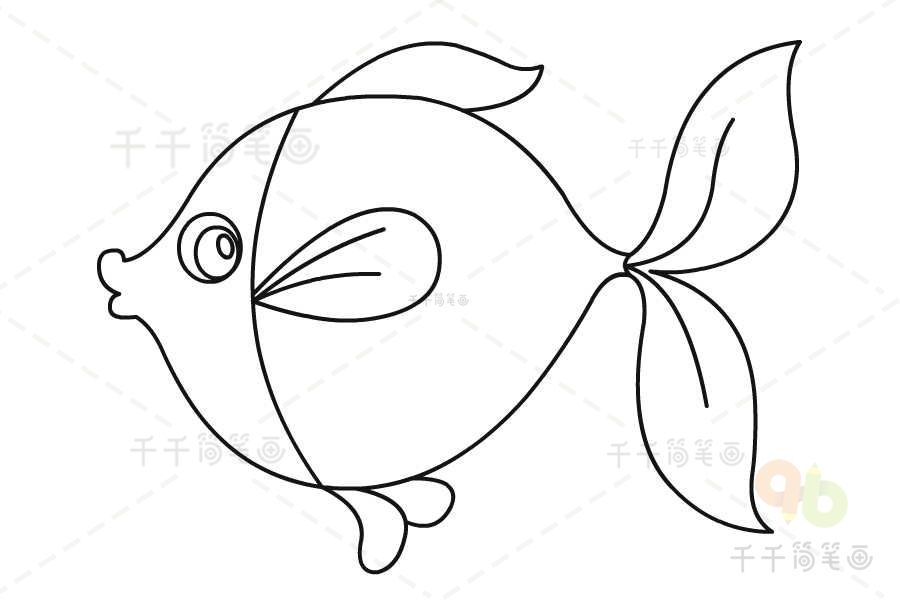 海洋动物涂色画模板 海底世界涂色画简笔画