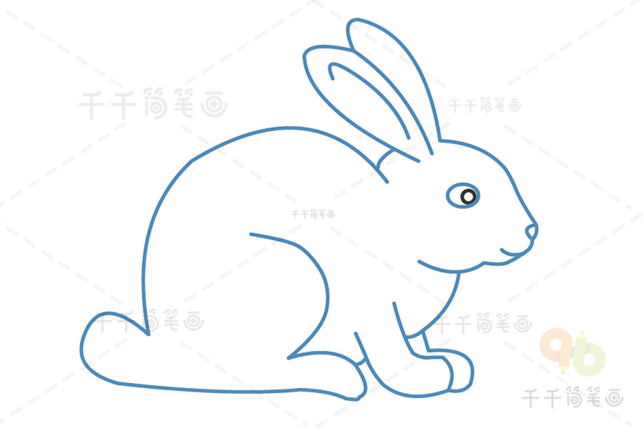 亲子画兔子简笔画