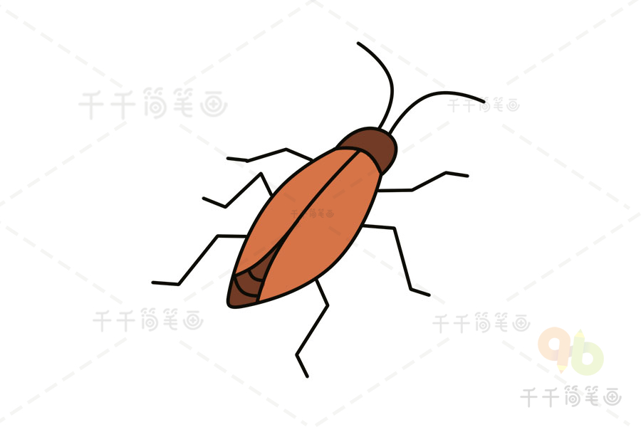 画蟑螂最简单的步骤图片