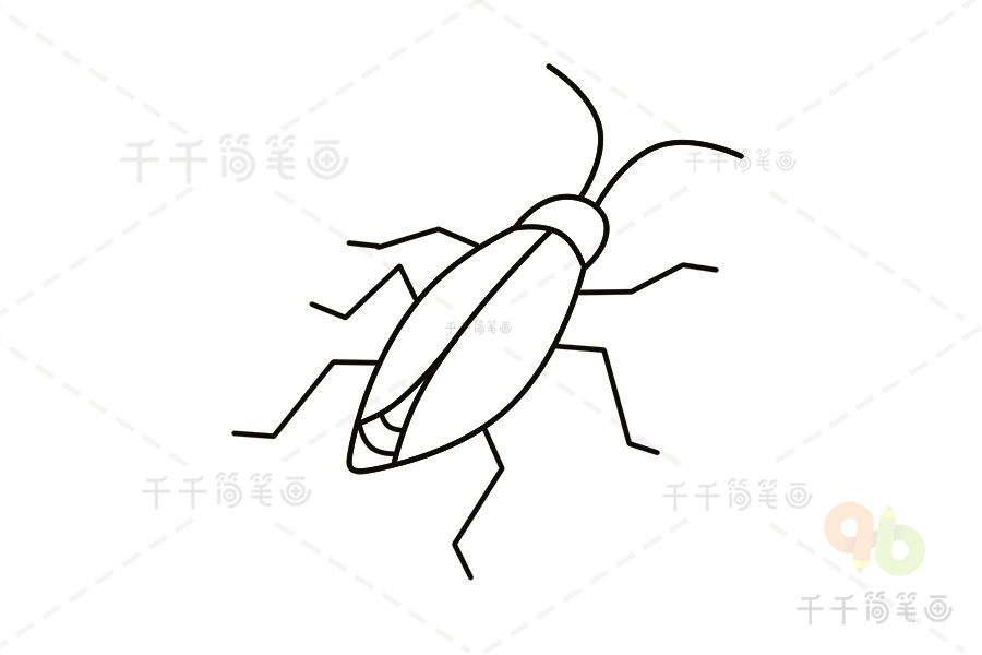 蟑螂简笔画图片图片