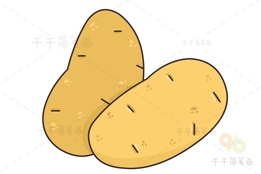 土豆的简笔画 可爱图片