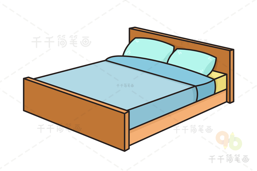 最简单的床的画法图片