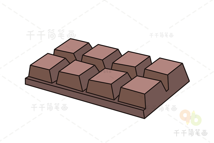 巧克力画法简单图片