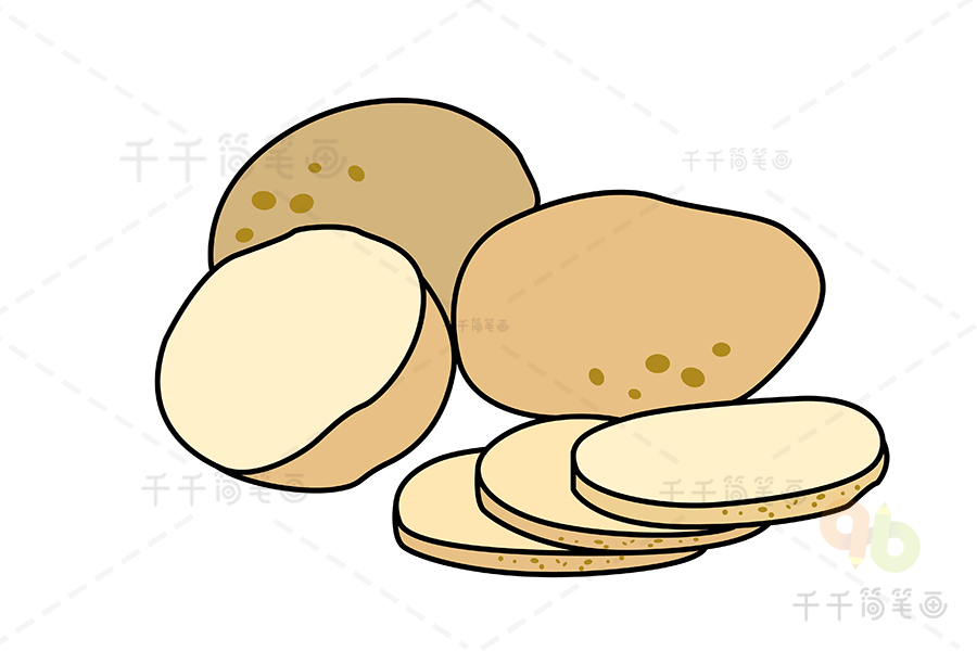 土豆简笔画画法图片