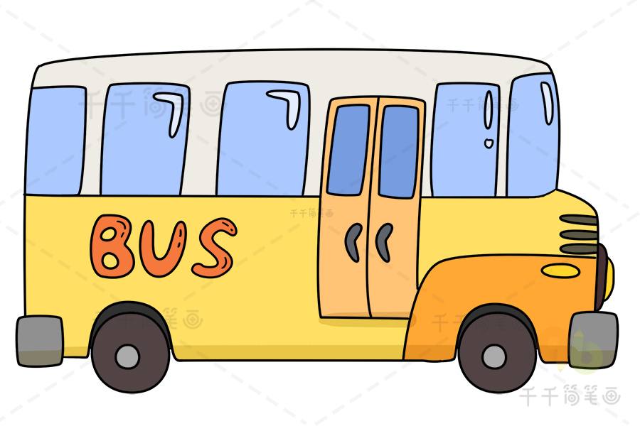 巴士怎么画单层图片