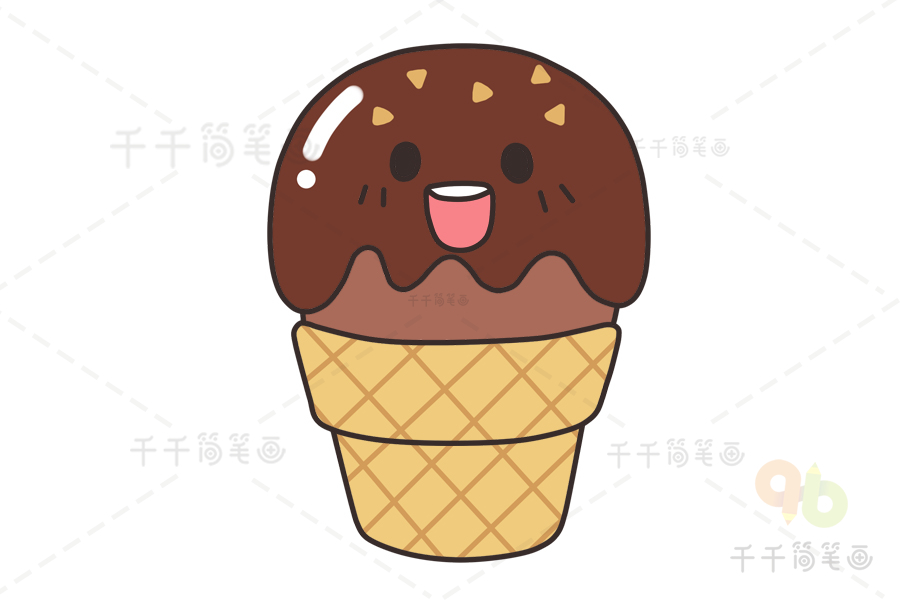 巧克力简笔画 冰淇淋图片