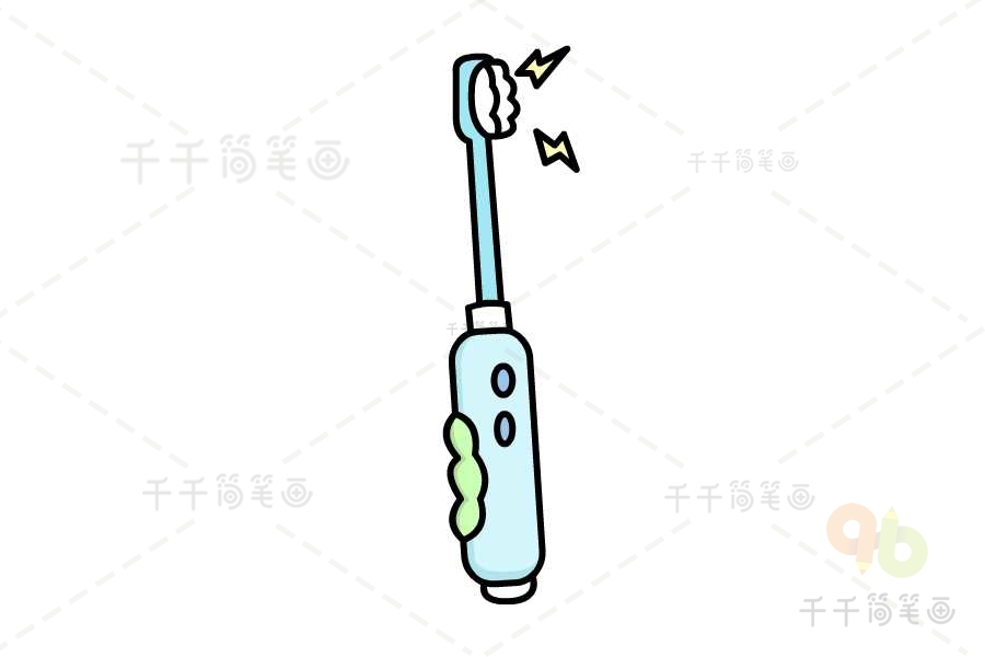 電動牙刷簡筆畫怎麼畫