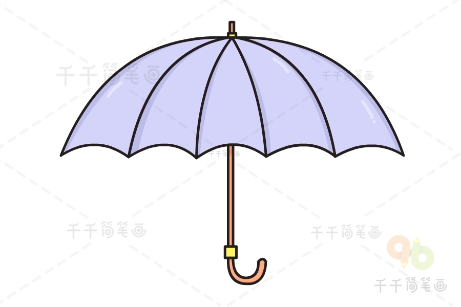 夏天的伞简笔画图片