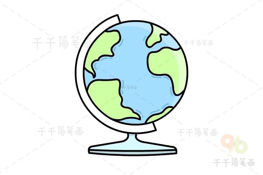 中国地球仪图片简笔画图片