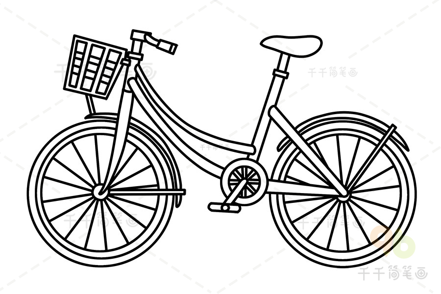 画一辆自行车 现代图片