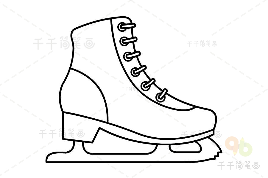 冬奥会滑冰鞋简笔画图片