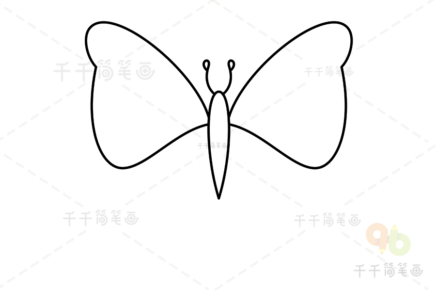 金斑喙凤蝶简笔画图片
