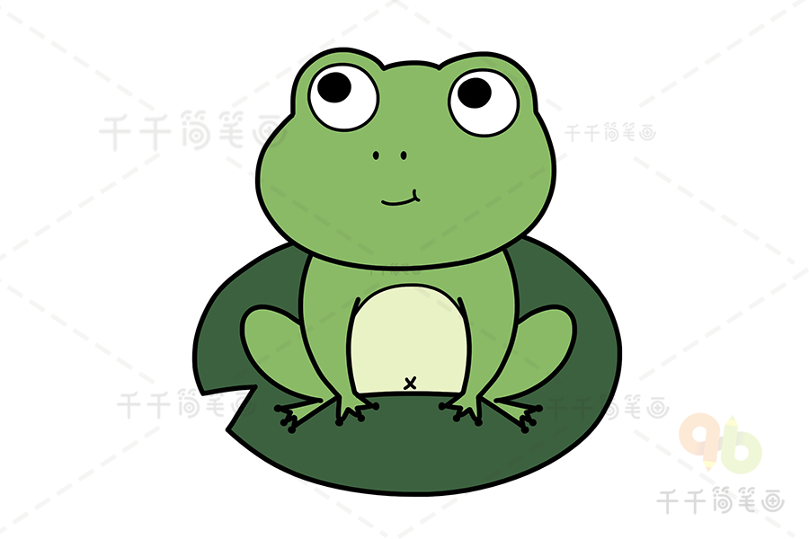 带尾巴的青蛙简笔画图片