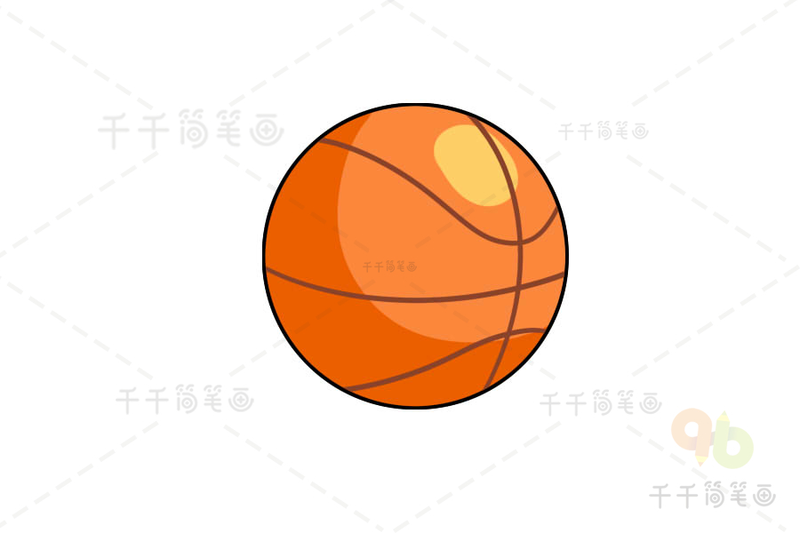 篮球简笔画怎样画