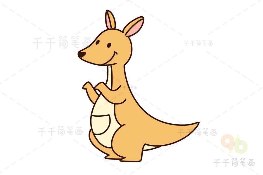 澳大利亚袋鼠简笔画图片