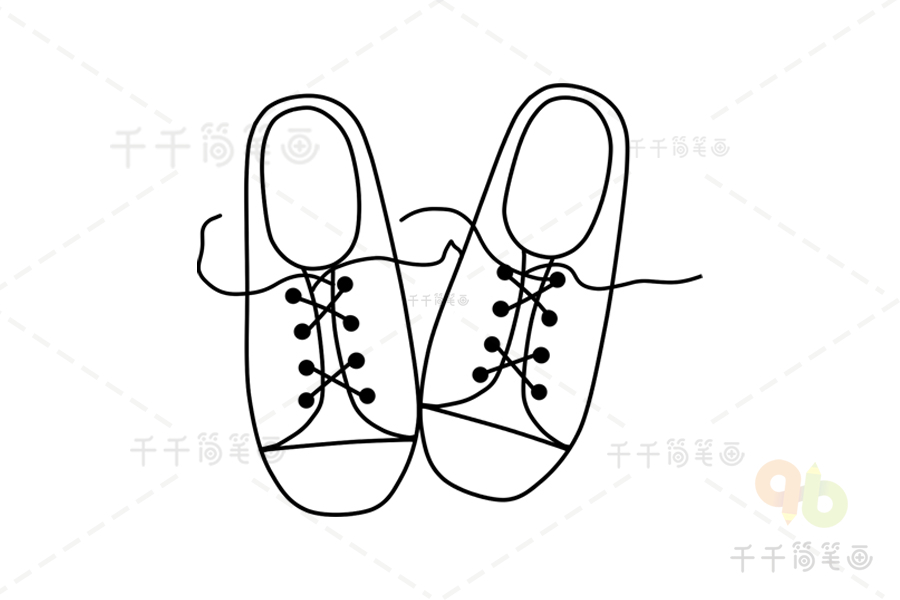 鞋简笔画简单鞋子图片