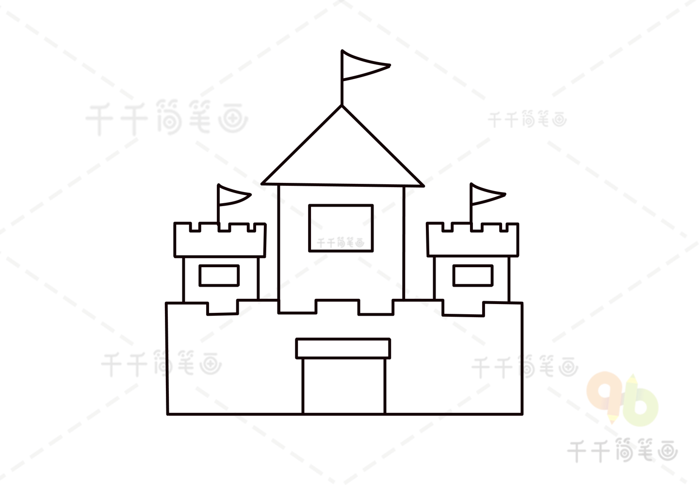 简单折纸 城堡的折法步骤教程╭★肉丁网