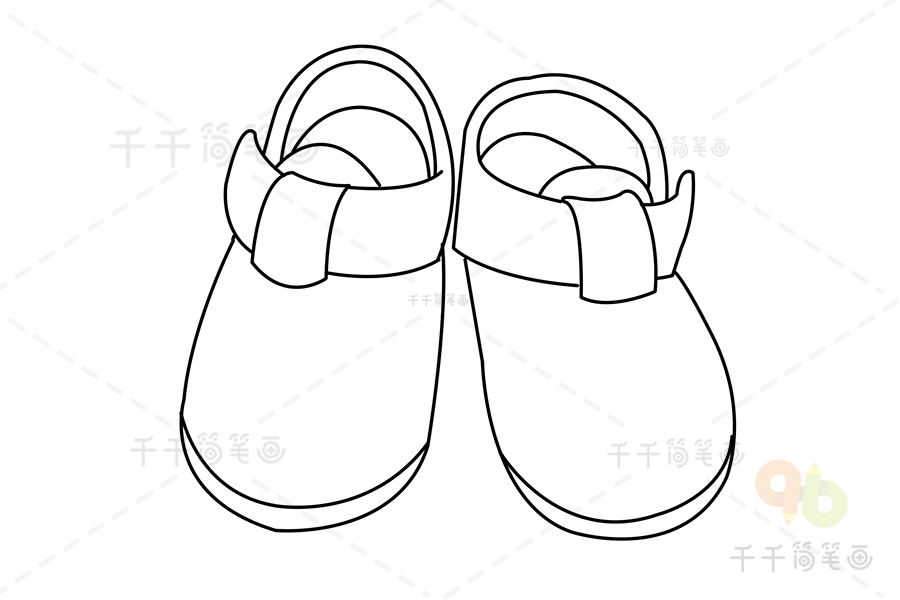 鞋的简笔画简单 小孩图片