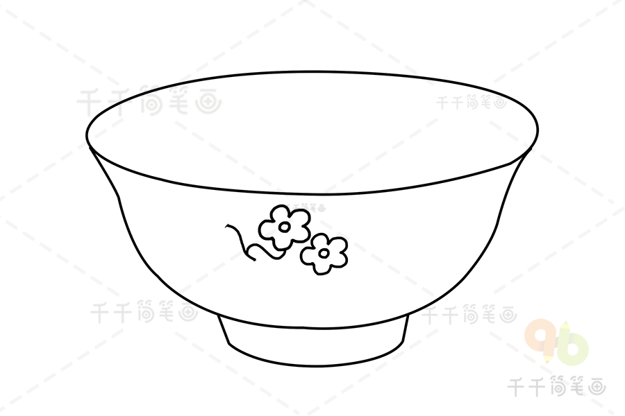 碗筷子简笔画图片