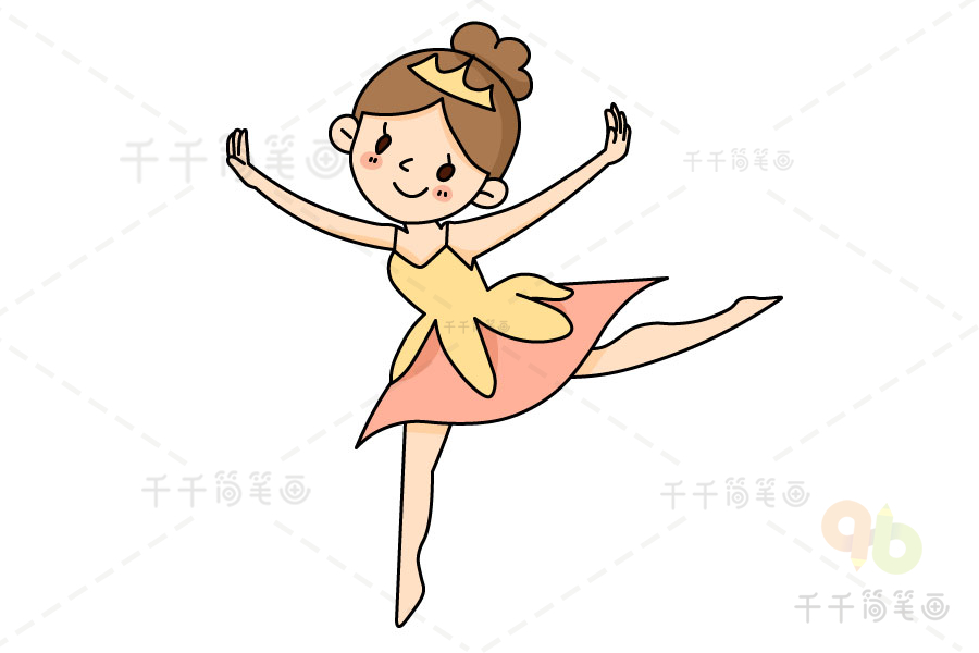 儿童中国舞简笔画图片