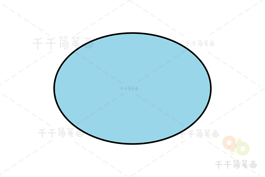 椭圆形的简单画法图片