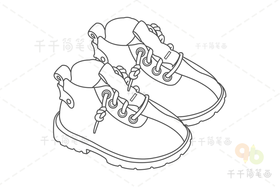 蒙古族靴子简笔画图片