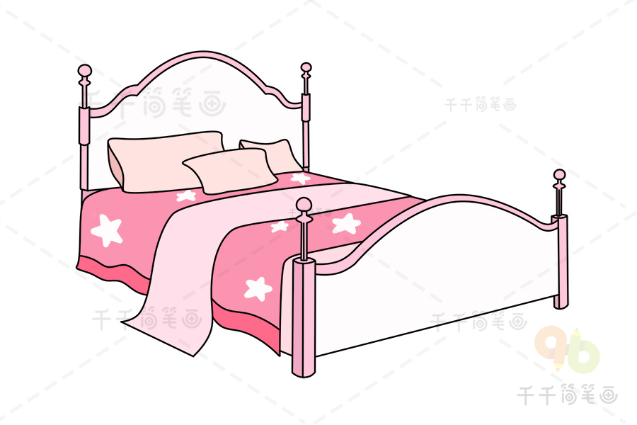 小床的画法图片